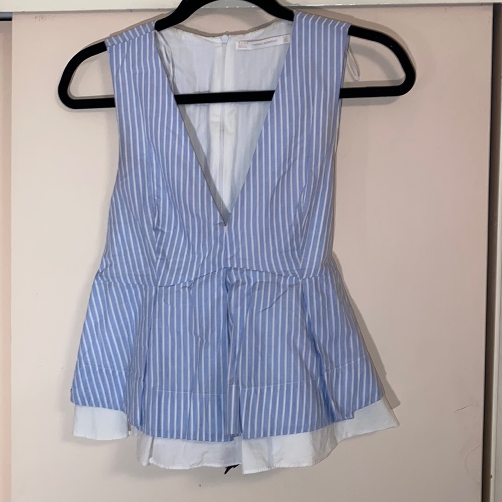 Striped Peplum Top
